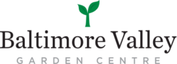 Green leaf with Baltimore Valley Garden Centre written below.